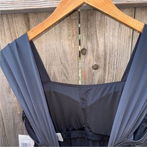 JANTZEN GLAMOUR ONE PIECE BLACK WOMENS SIZE 14 - Picture 9 of 10